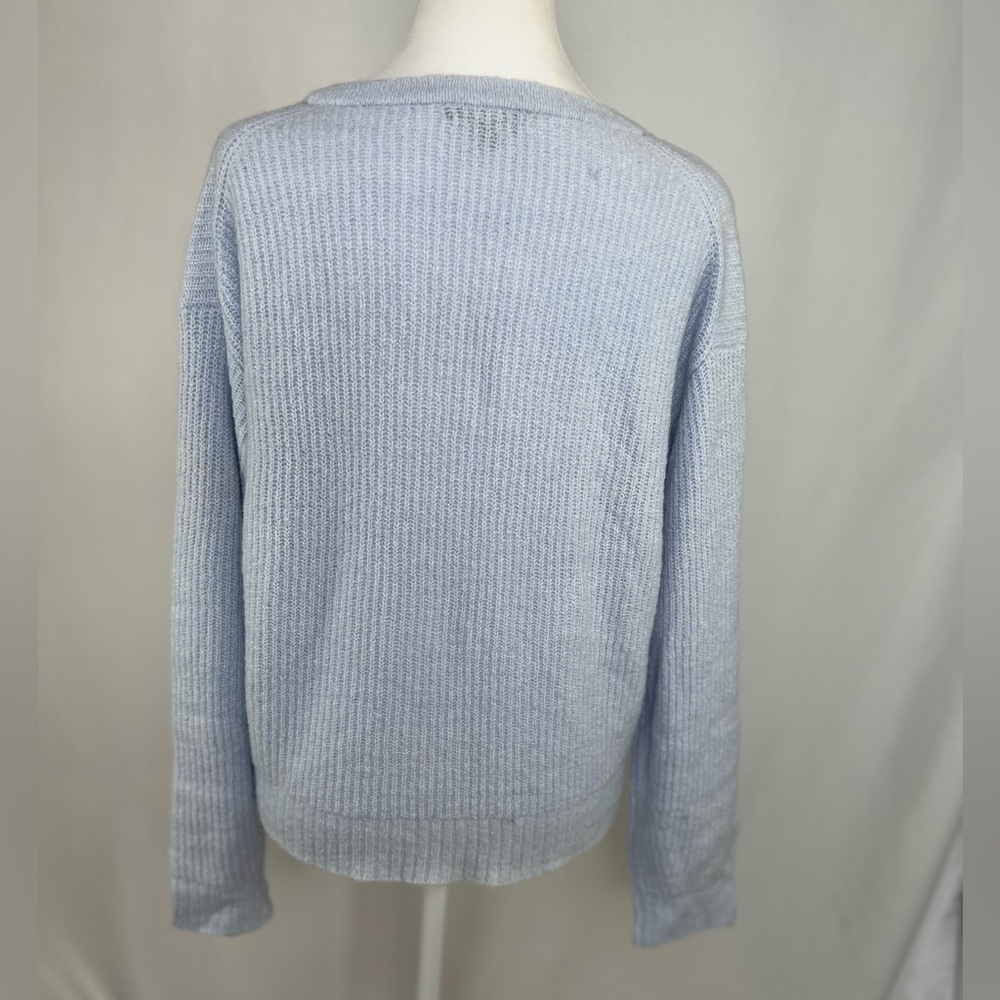 NEW / J.Crew Cashmere-blend bouclé tie-front beach sweater - Picture 6 of 7